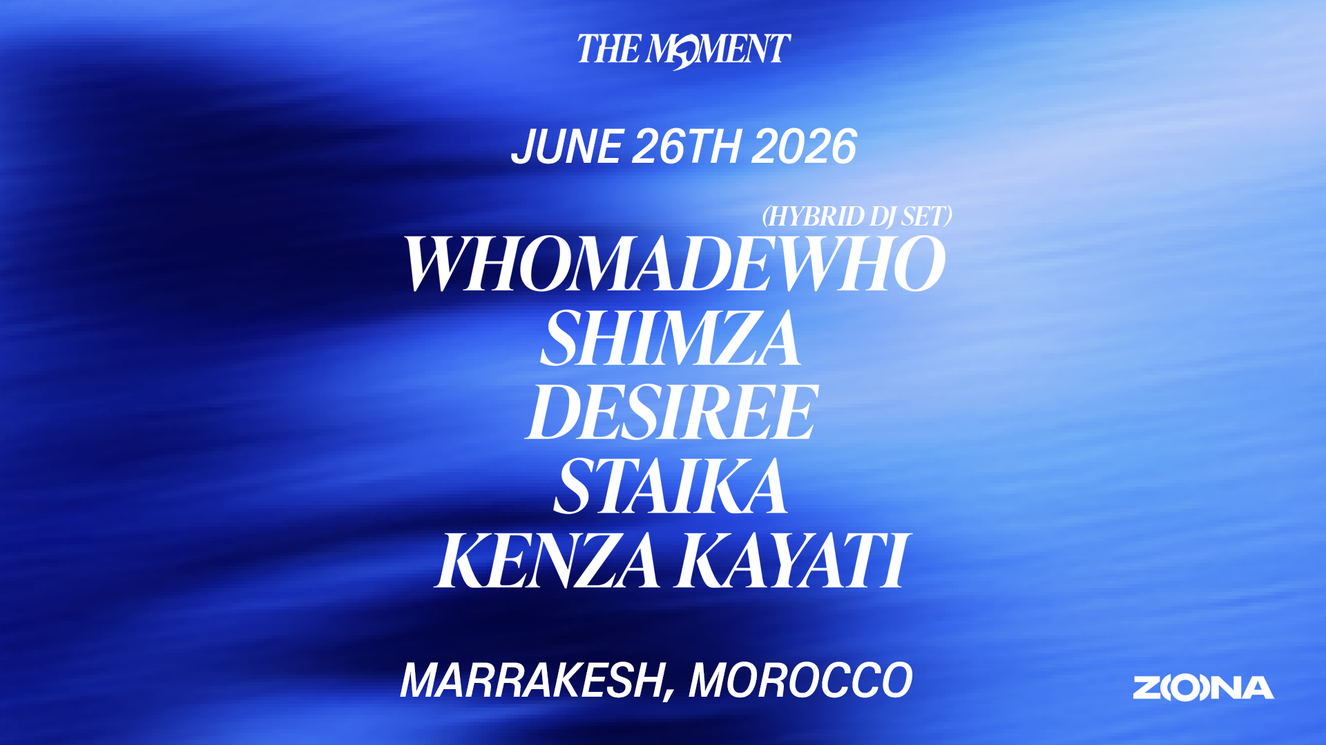 Zona pres: The Moment Showcase - TABLES